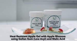 Varmebestandig æblegel med æbleblomst (Gellangum og æblesyre / Malic Acid)